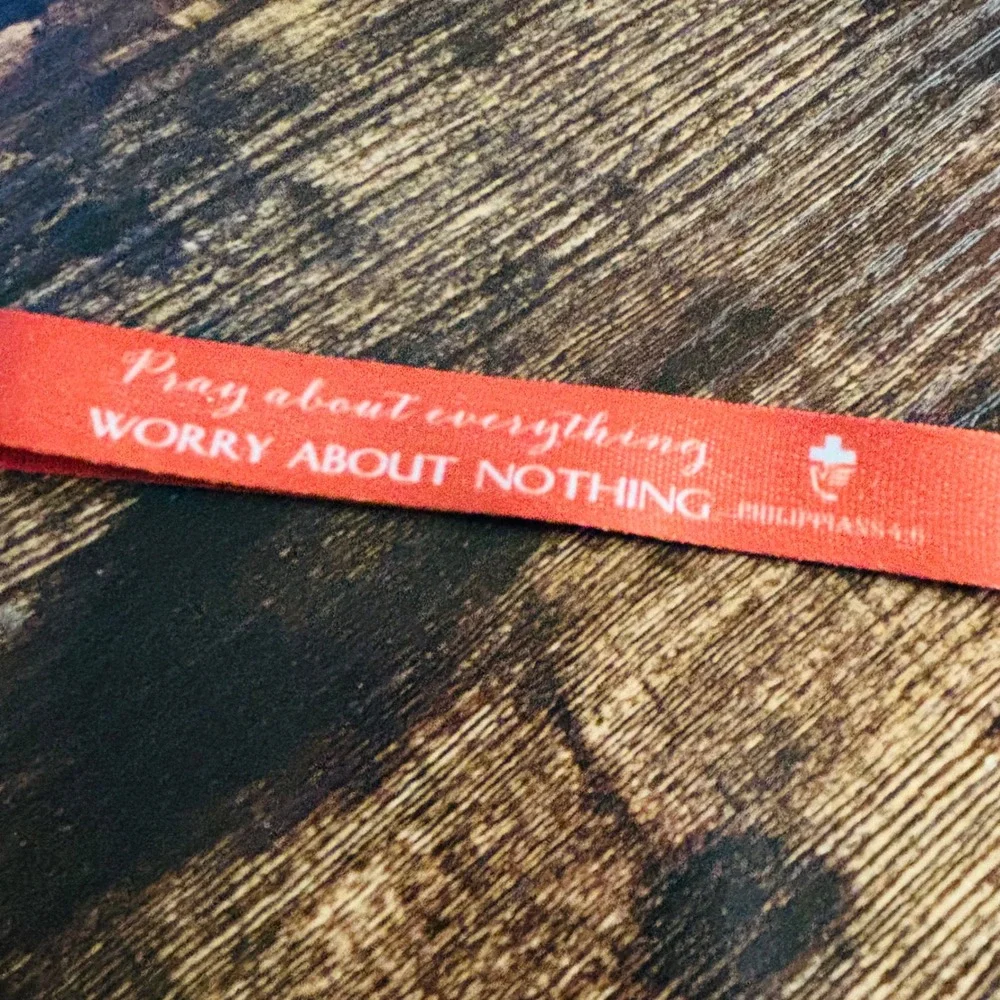 Christian Wristlet Keychain Philippians 4:6 Scripture Pray About Everything